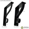 Ekena Millwork Ashford Single, Wrought Iron Bracket, (Single center brace), Powder Coated B 1 1/2"W x 5 1/2"D x 8"H BKTM01X05X08SAS